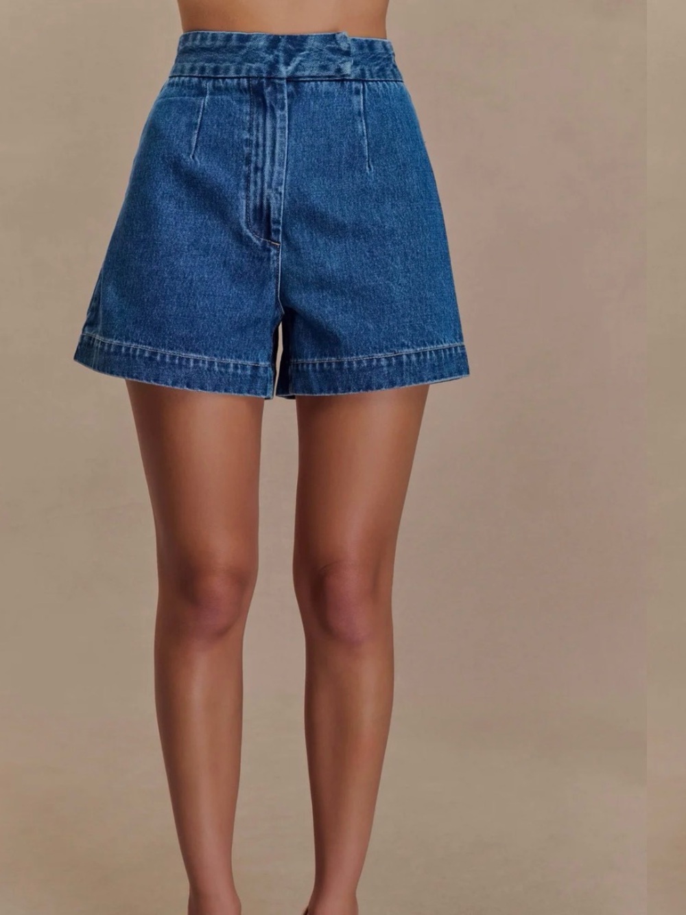 NWT Meshki Abel High-Rise Blue Denim Shorts